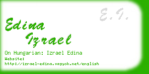 edina izrael business card